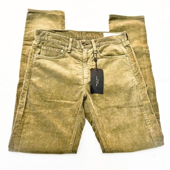 Rag & Bone Slim Fit 2 Army Green Textured Denim Jeans Textured Size 30 NWT $250 - Picture 4 of 10